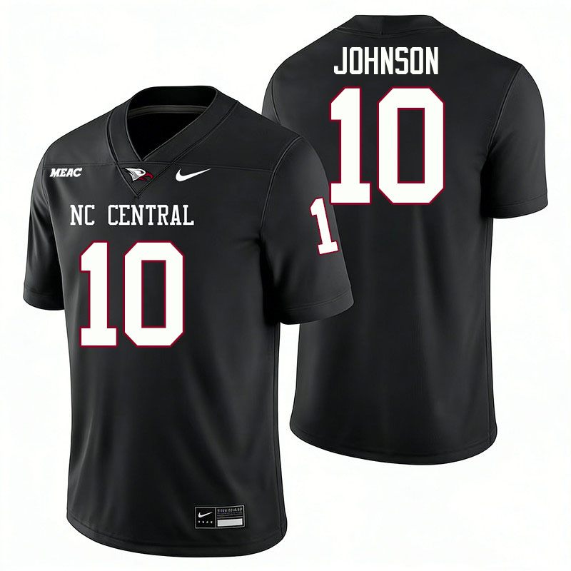 North Carolina Central Eagles #10 Thomas Johnson College Football Jerseys,Uniforms Stitched-Black